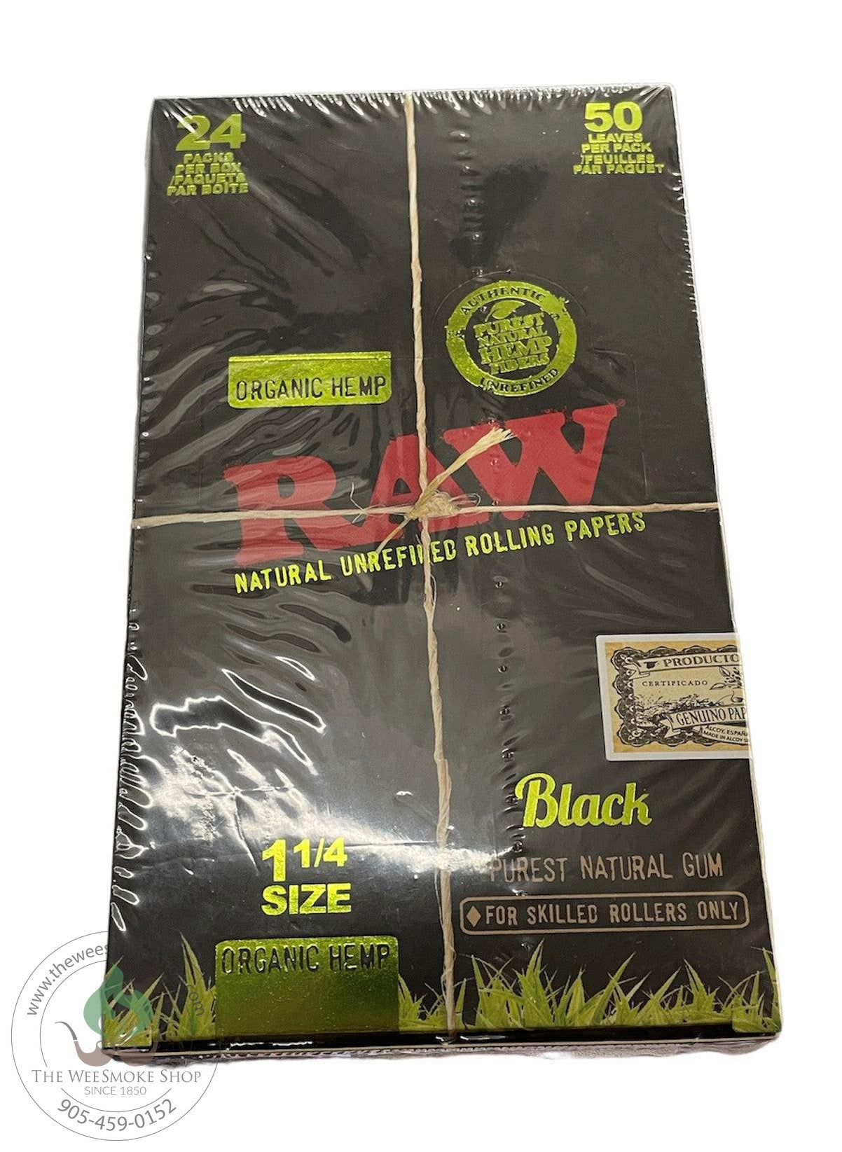 Raw Black Organic Rolling Papers-tips-The Wee Smoke Shop