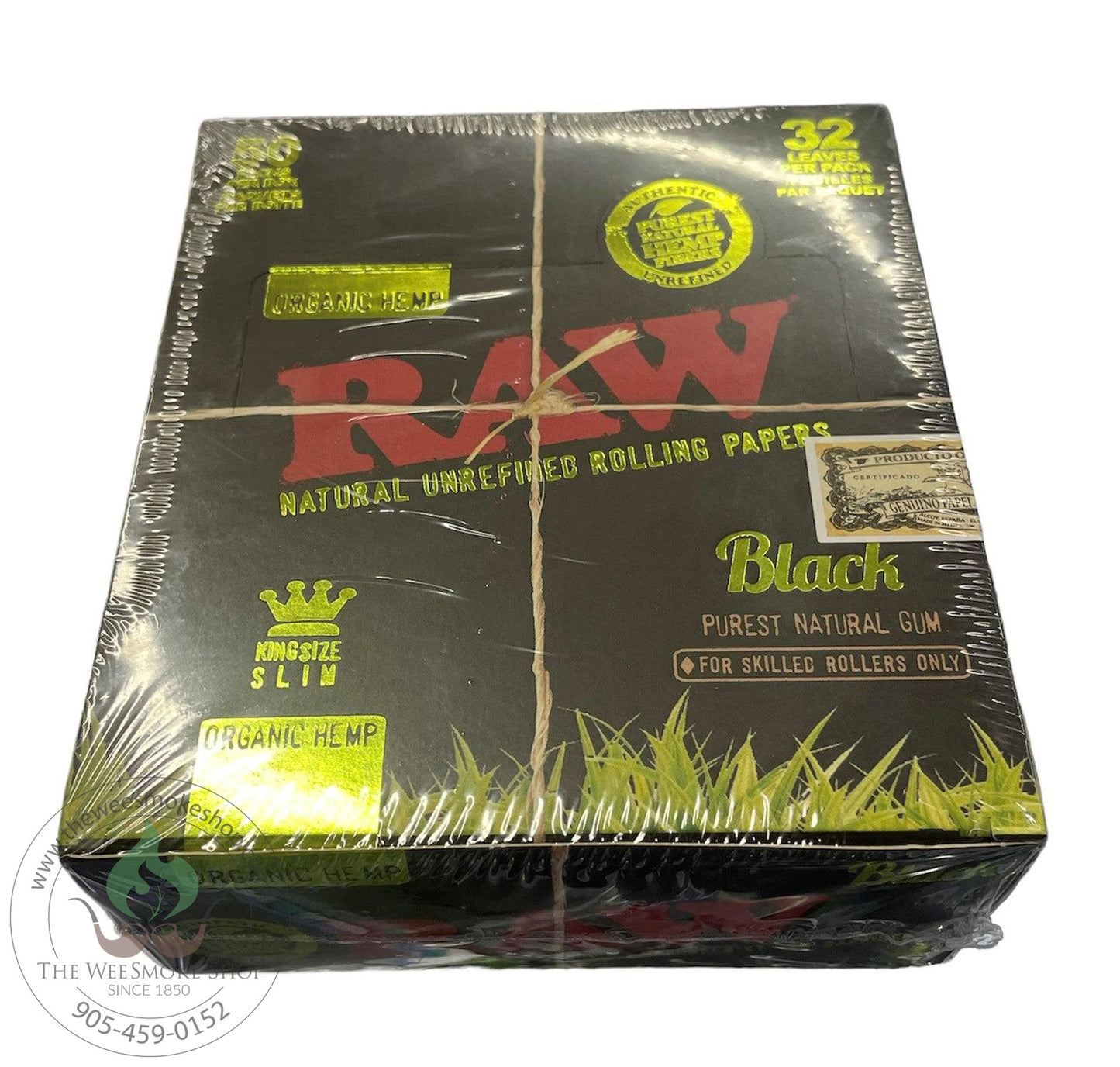 Raw Black Organic King Size Box-The Wee Smoke Shop