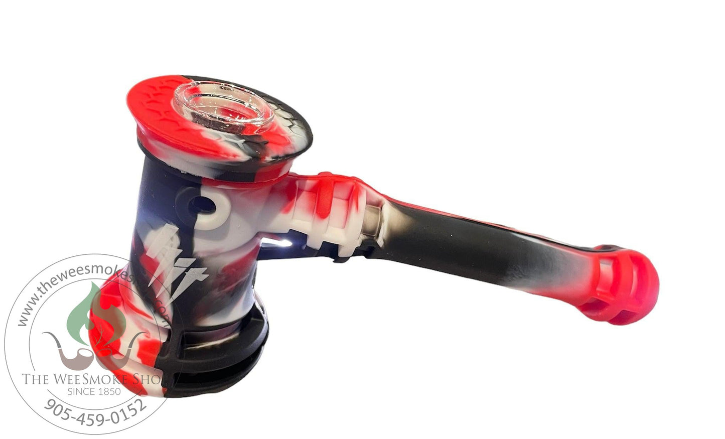 HIT Silicone Hammer Pipe-Red/Black/White-The Wee Smoke Shop