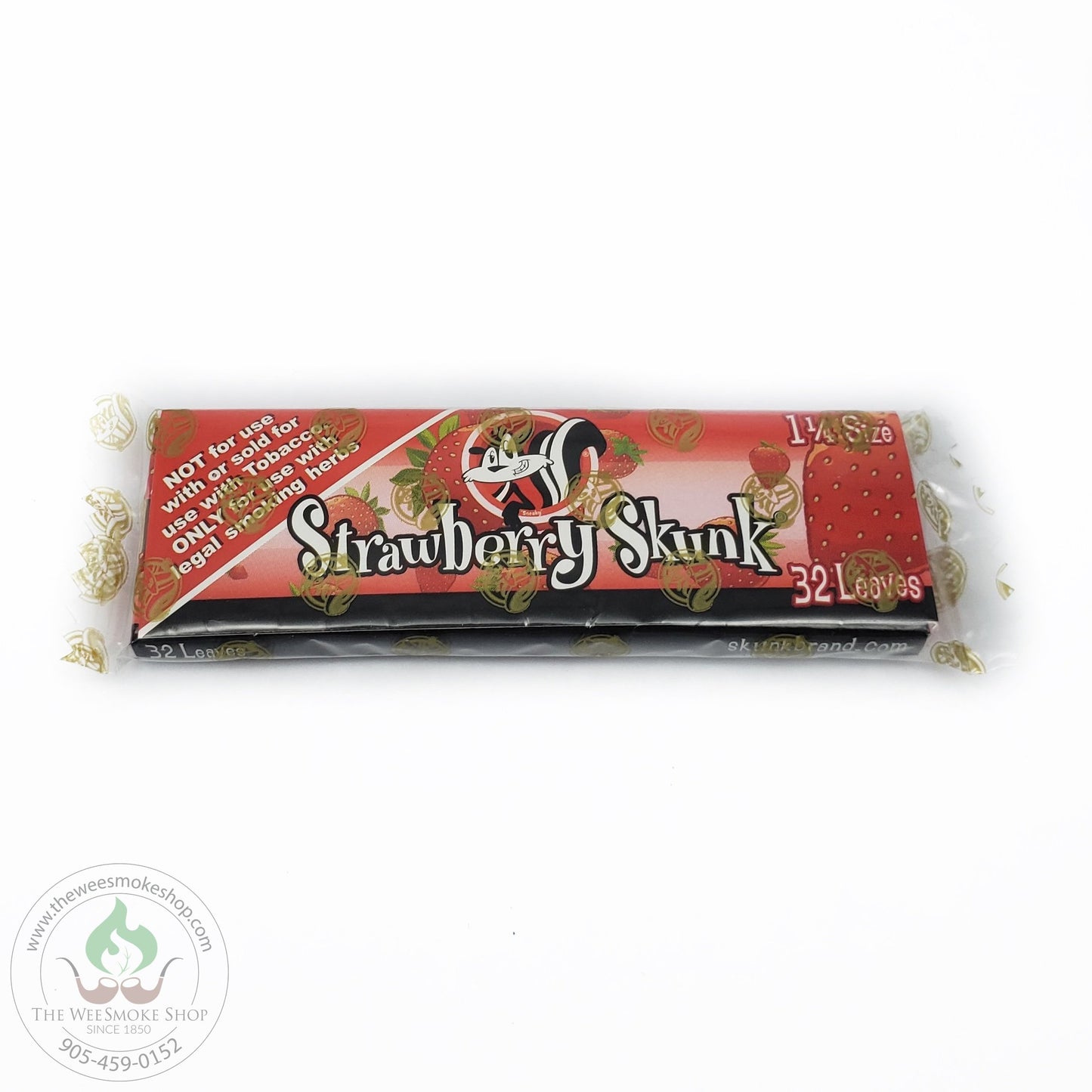 Skunk Brand 1 1/4 Size Flavoured Papers. Strawberry. 32 leaves per pack The Wee Smoke Shop