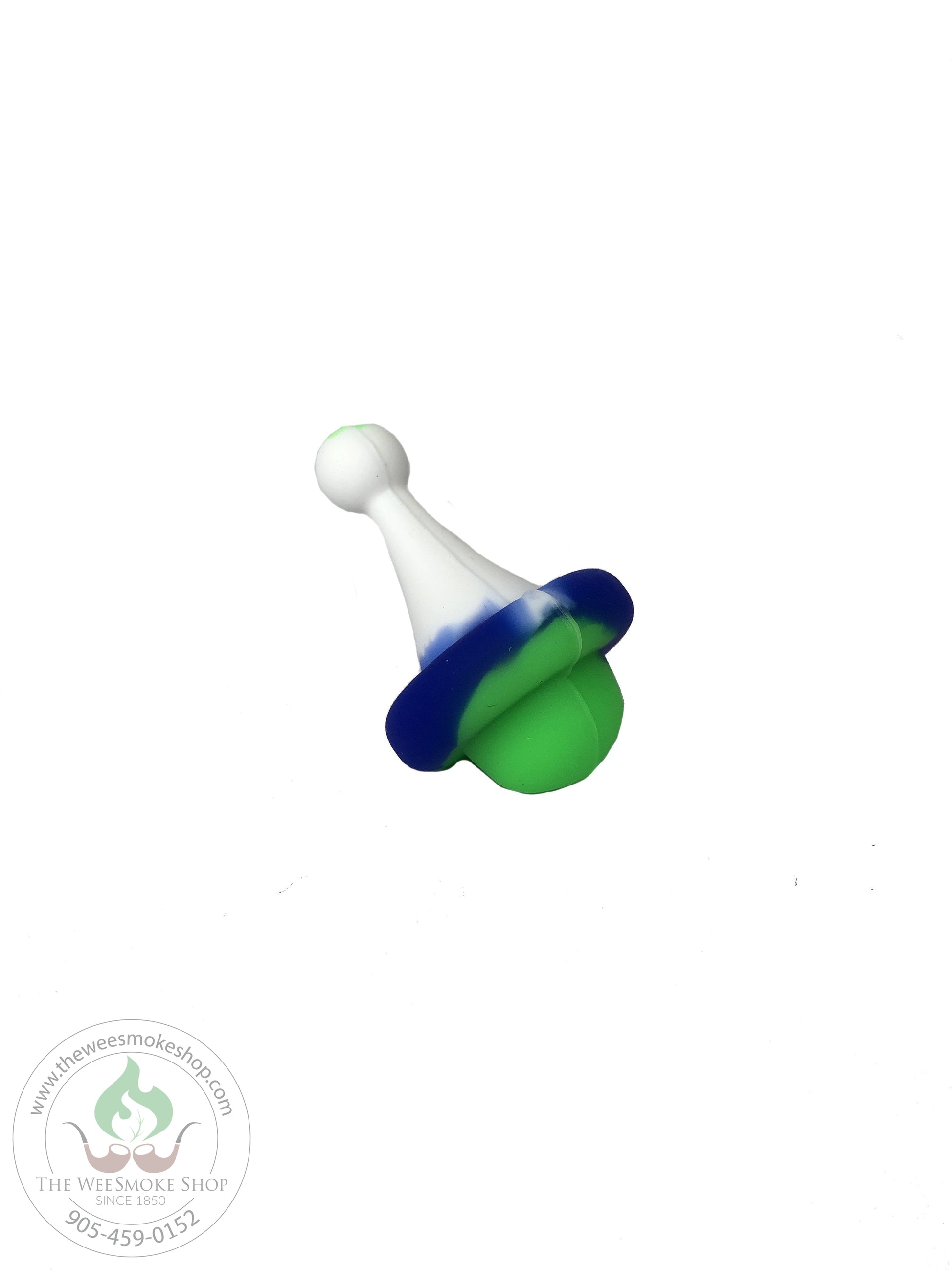 UFO Blue, Green and White Silicone Carb Cap - Wee Smoke Shop
