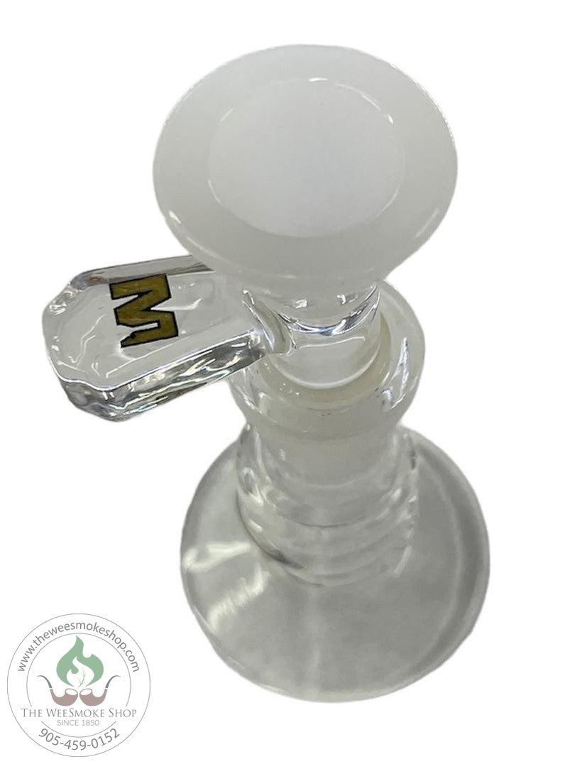 White Marley Thick Glass Bowl - Wee Smoke Shop