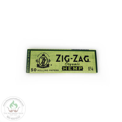 Zig Zag Organic Hemp Rolling Papers green pack. 1 1/4 size. 50 rolling papers.